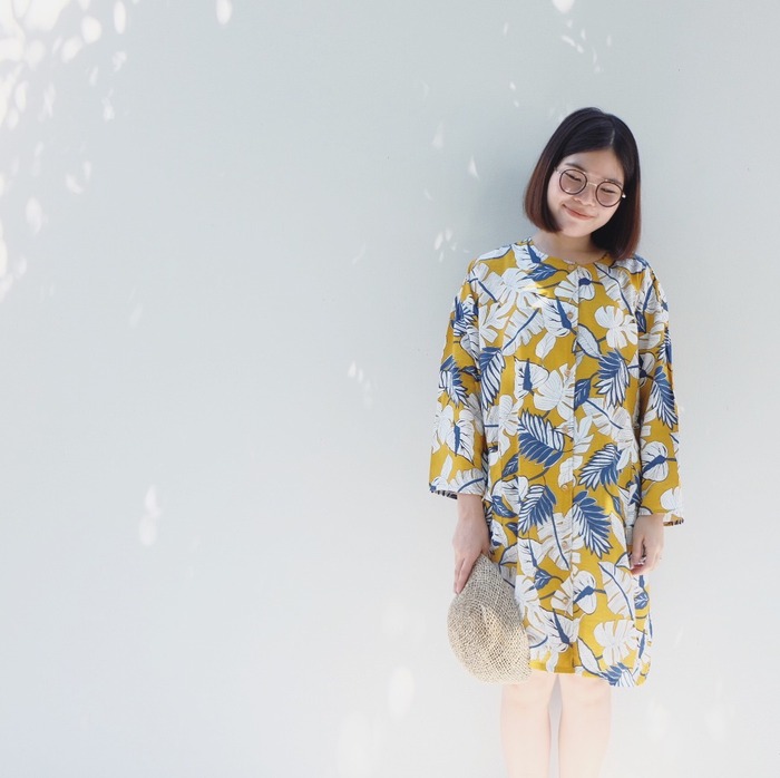 泰國服裝品牌 katji-cozytime 秋日金黃色洋裝