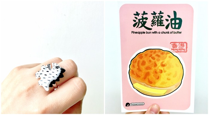 香港趣味品牌 污wooooo 香港美食明信片