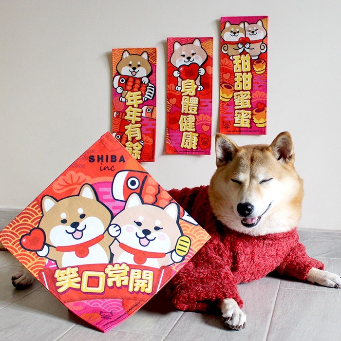 Shiba Chinese New Year with 2018 Year of the Dog Mandarin Couplets