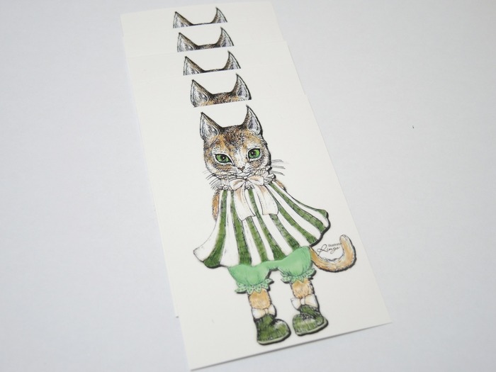 Japanese stationery cat stickers