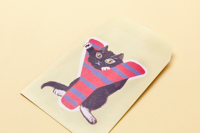 Japanese stationery cat illustration envelopes