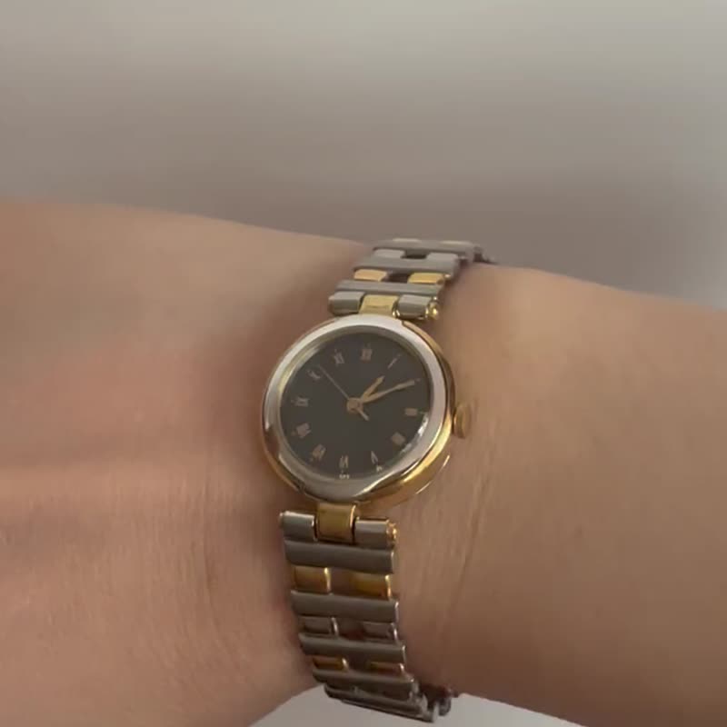 1990年代の日本のオリエンタル ORIENT クォーツ時計ノワール - 腕時計 - 金属 シルバー