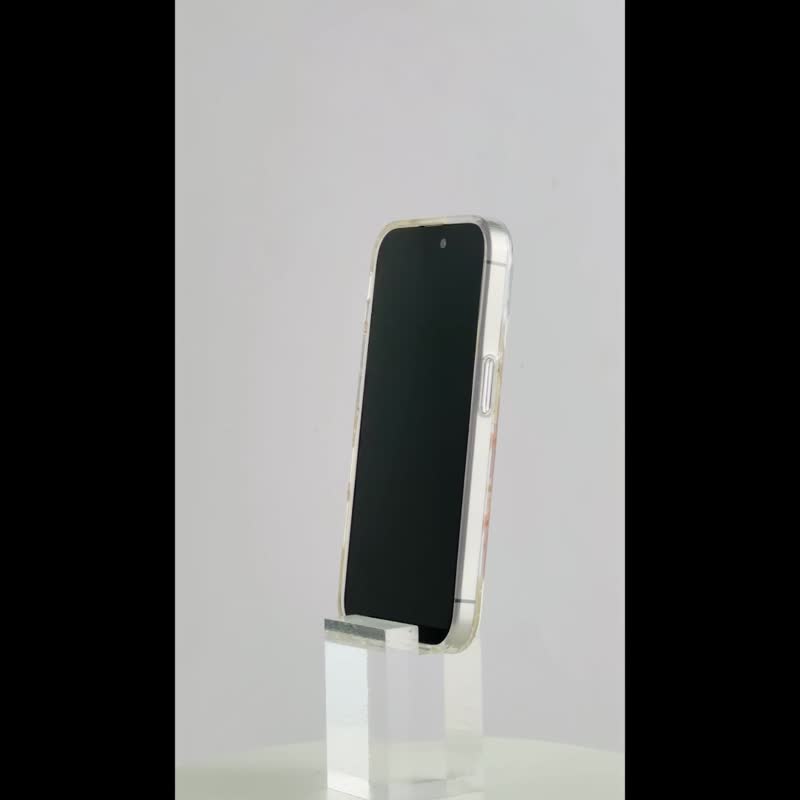 【kate spade】iPhone 15 series MagSafe premium mobile phone case pure white peony - Phone Cases - Plastic White