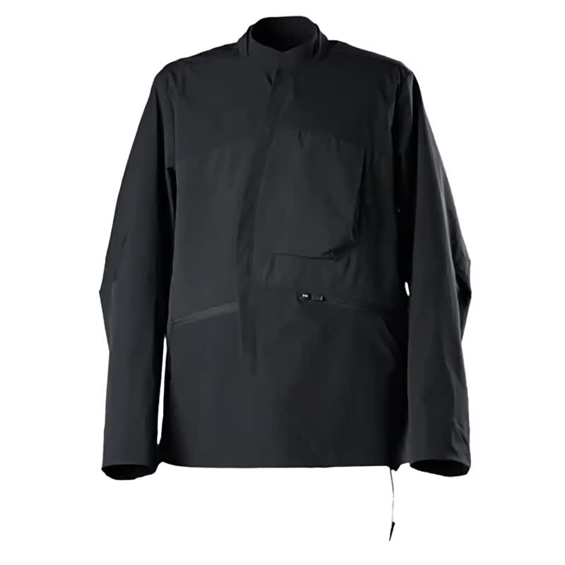 新中式先鋒結構機能防潑水國風馬褂唐裝外套 - 外套/大衣 - 其他材質 黑色