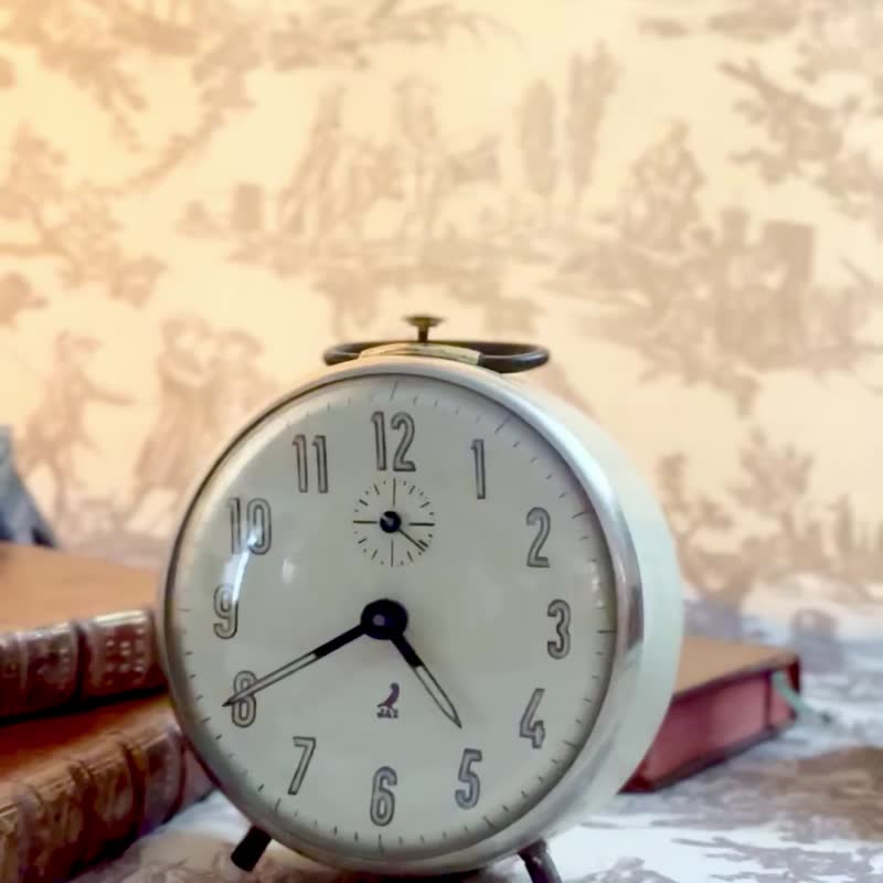 50743-迷人法國古董JAZ 機械鬧鐘 - 時鐘/鬧鐘 - 其他金屬