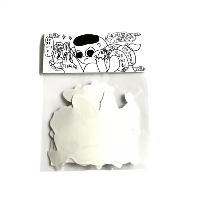 龜比/可愛動物紋身貼紙 - 貼紙 - 其他材質 透明
