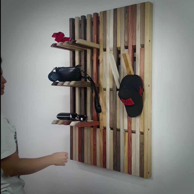 Wall-Mounted Organizer - for shoes and clothes. dark and natural OAK - 其他家具 - 木頭 