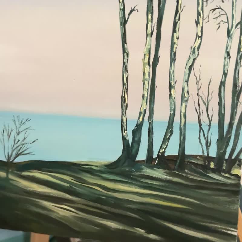 Landscape Painting Oil Canvas 風景畫 畫布上繪畫, 樹木繪畫禮物 - 海報/掛畫/掛布 - 其他材質 多色