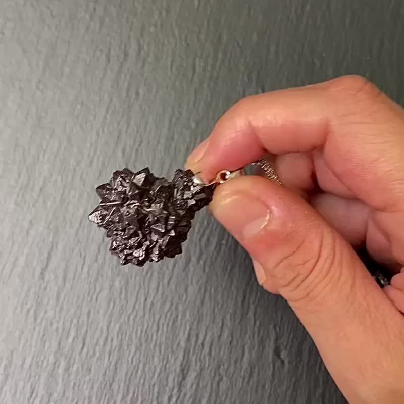 能量原石-天然預言石 上帝溝通石 天機石 925純銀鈦鋼項鍊 - 項鍊 - 水晶 咖啡色