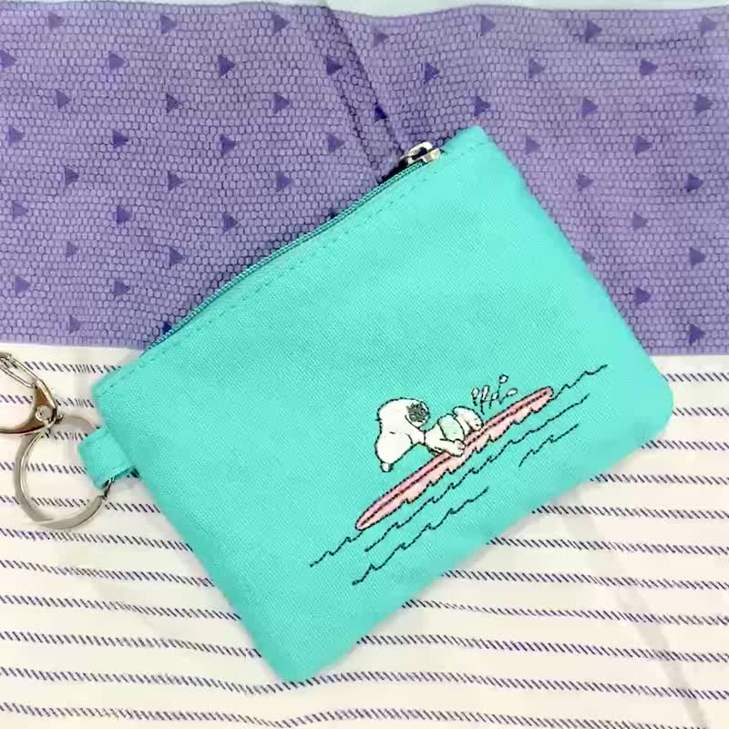 snoopy business card holder card holder coin purse - Keychains - Polyester Blue