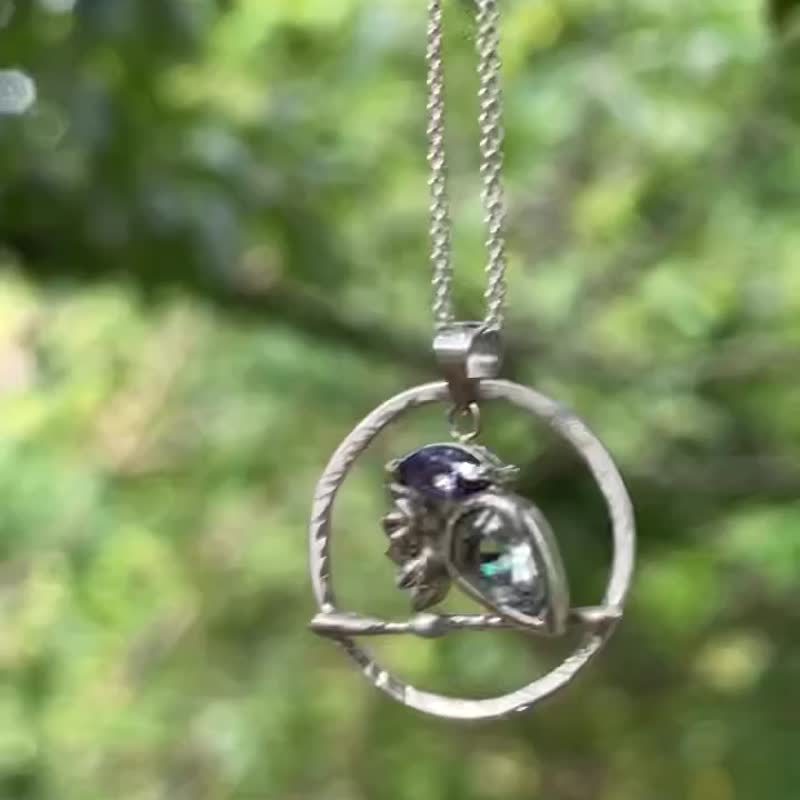 Perfect Blue Bird | Blue Bird // Realbliss Blue Bird // Tanzanite Sea Sapphire Necklace // - Necklaces - Gemstone Silver
