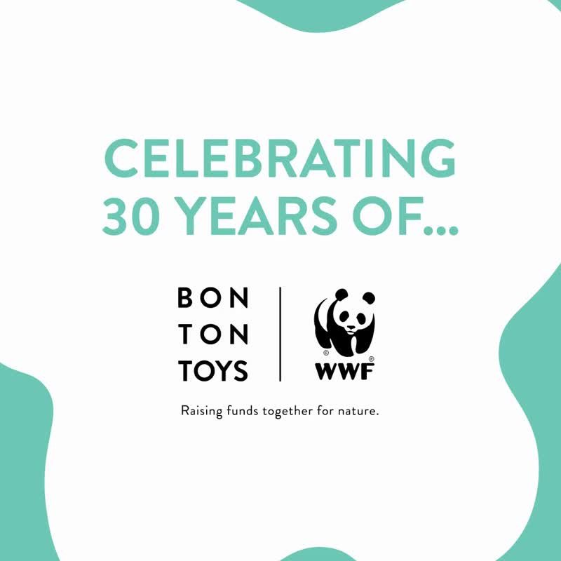 BON TON TOYS x WWF ECO環保熊貓玩偶-帕努 29cm - 公仔/玩偶 - 環保材質 黑色