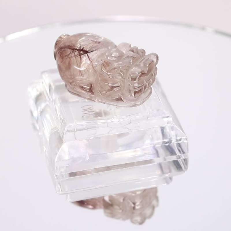 魔鬼髮小貔貅 L - 01 - 擺飾/家飾品 - 水晶 透明