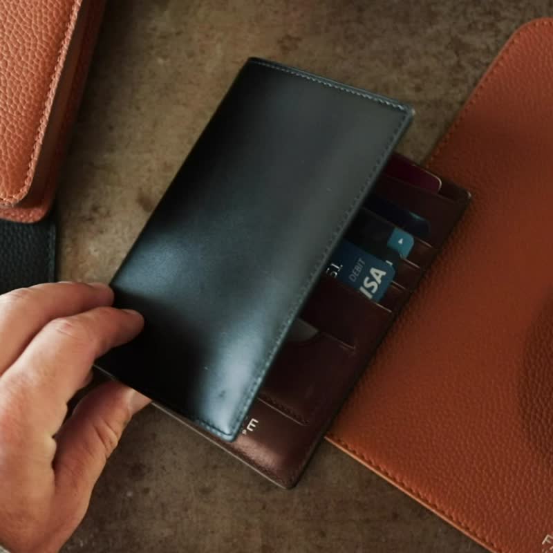 【出遊必備】真皮護照多用途錢包 Specter Passport Wallet - 銀包 - 真皮 藍色