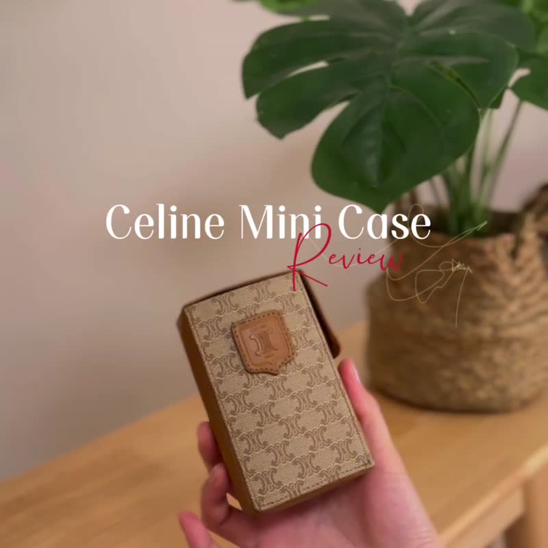 Second-hand Celine leather box card box cigarette box - Card Holders & Cases - Waterproof Material Brown
