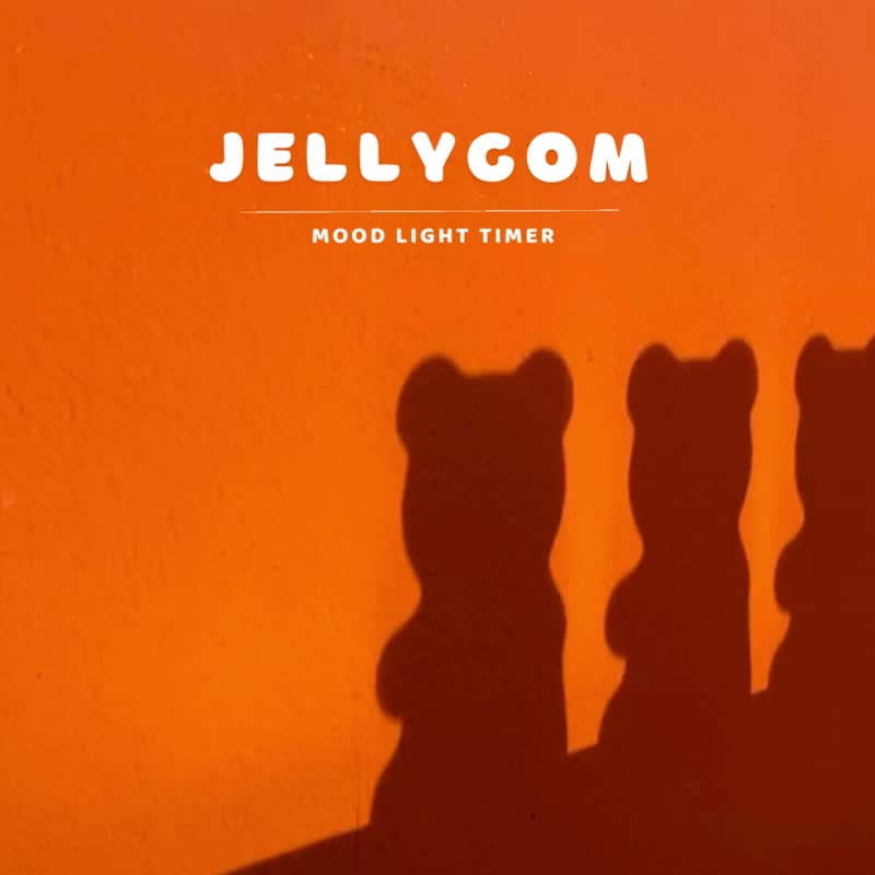 Korea JellyGom Strawberry Gummy Bear Mood Touch Lamp - โคมไฟ - ซิลิคอน สึชมพู