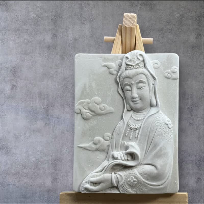 佛藝開運石 觀音泥藝 (十五) 禪風香氛擺件 淨化心靈的的選擇 - 香氛/精油/擴香 - 水泥 灰色