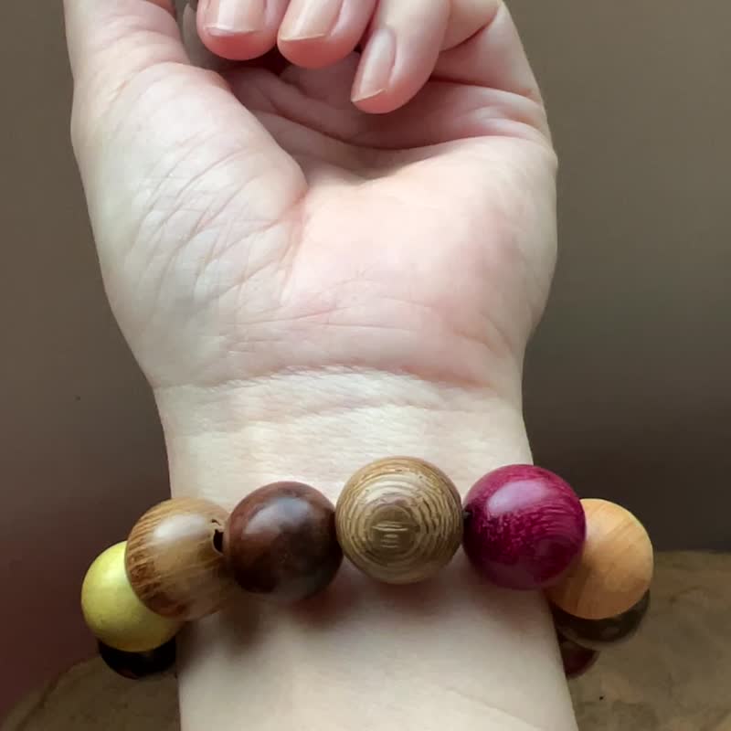 Forest Zen Series mala bead bracelet - Bracelets - Wood Multicolor