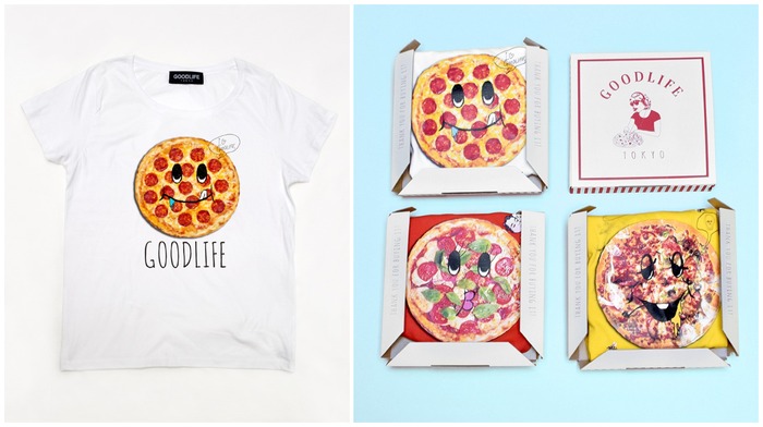 Pizza Face T-shirt packaged in pizza box