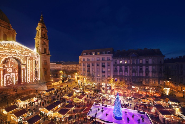 Christmas market in Budapest Hungary Europe 