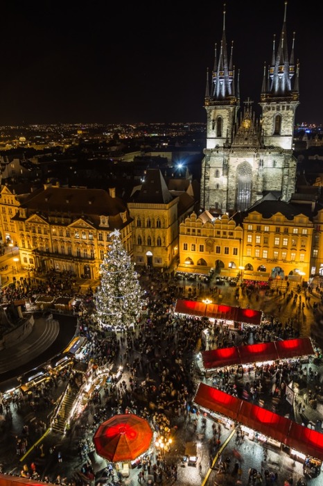 Christmas market in Prague Czech Republic Europe 