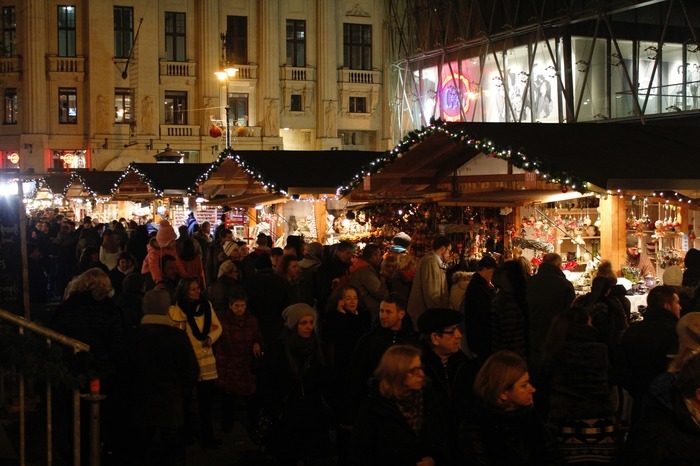 Christmas market in Budapest Hungary Europe 