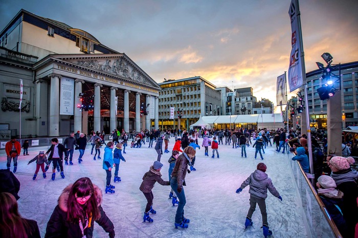 Christmas market in Brussels Belgium Europe 