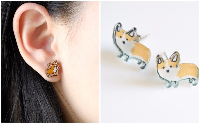 Corgi earrings and studs