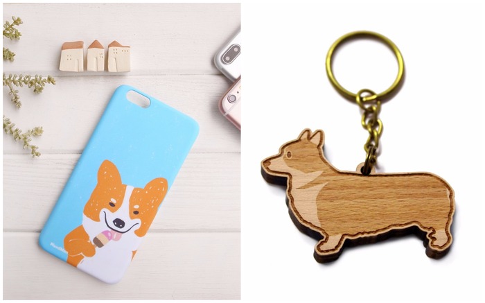 Corgi phone case and keychain