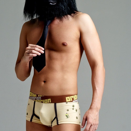 Bubble tea khaki color men's boxer brief