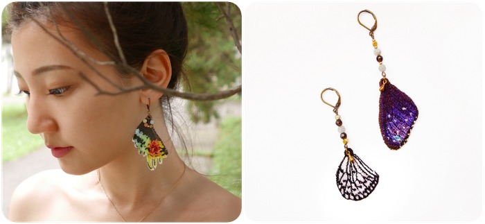 Embroidery earrings for any holiday or year-end parties