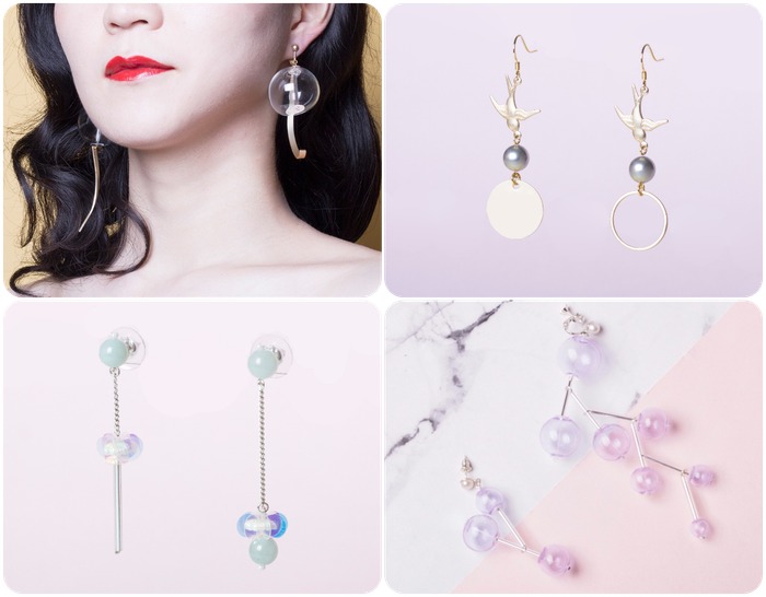 Mismatched earrings for any holiday or year-end parties