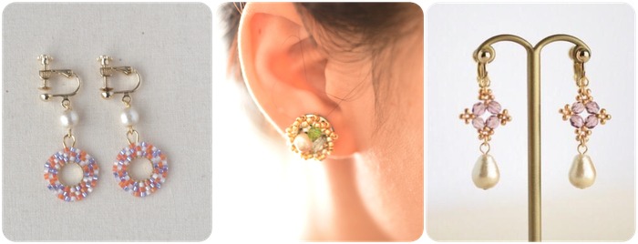 Bead earrings for any holiday or year-end parties