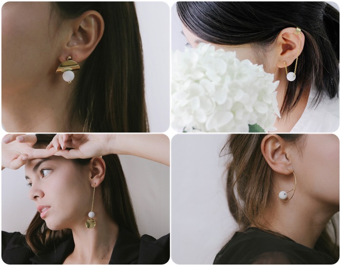 Minimalistic earrings for any holiday or year-end parties