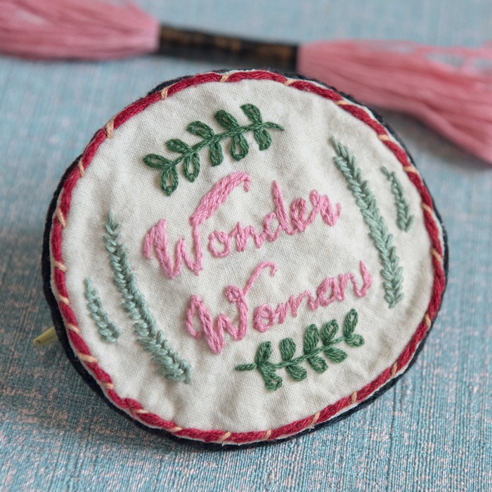 Wonder woman embroidery