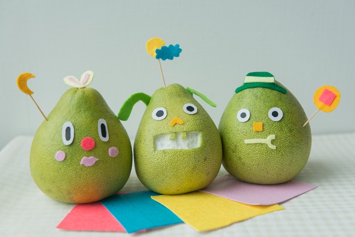柚子制作水果娃娃图片图片