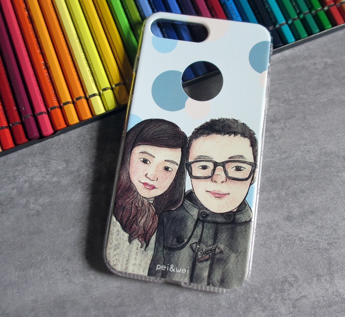 2018 Valentine's Day gift: Personalized couples illustration phone case
