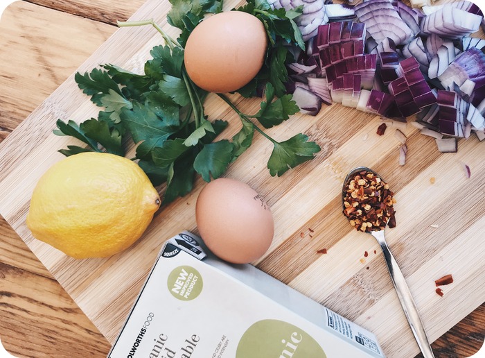 Ingredients for creamy lemon spinach mushroom orzo soup