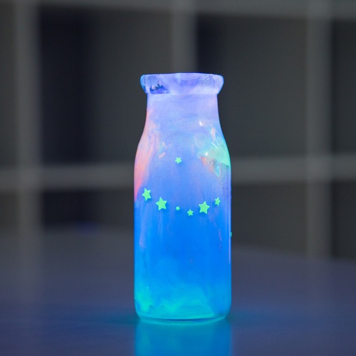 Glow in the dark diy bottle light
