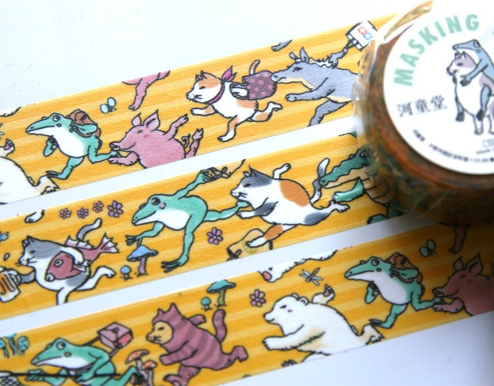 Japanese stationery illustration washi tapes