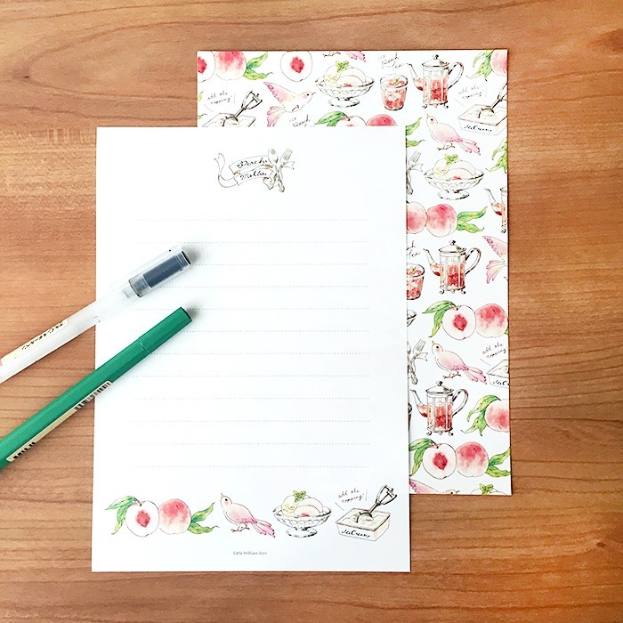 Japanese stationery peach letter set