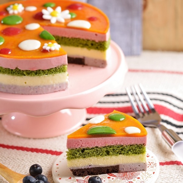 Holiday dessert: layered mousse cake