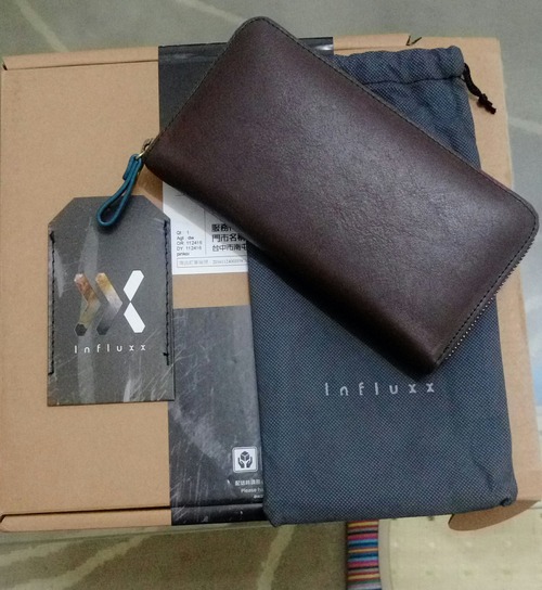 Baimiao Leather Zip Wallet – Chocolate Brown - Shop Influxx design