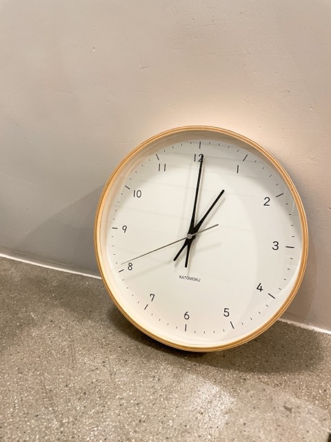 KATOMOKU plywood clock 12 natural (km-80N) wall clock made in