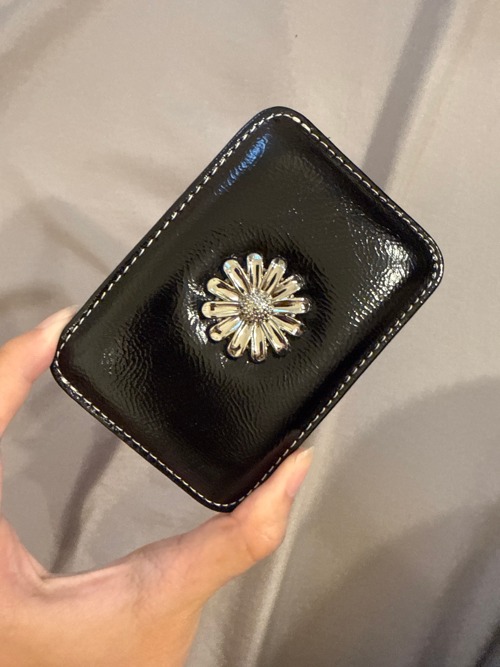 DOT Saddle Slim mini Card Wallets baby pink - Shop LEMASQUE DOT Saddle Slim mini Card Wallets baby pink - Shop LEMASQUE