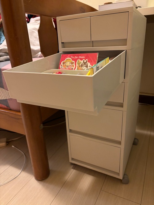 日本の霜山無印良品スタイル 可動式5段引き出し収納キャビネット