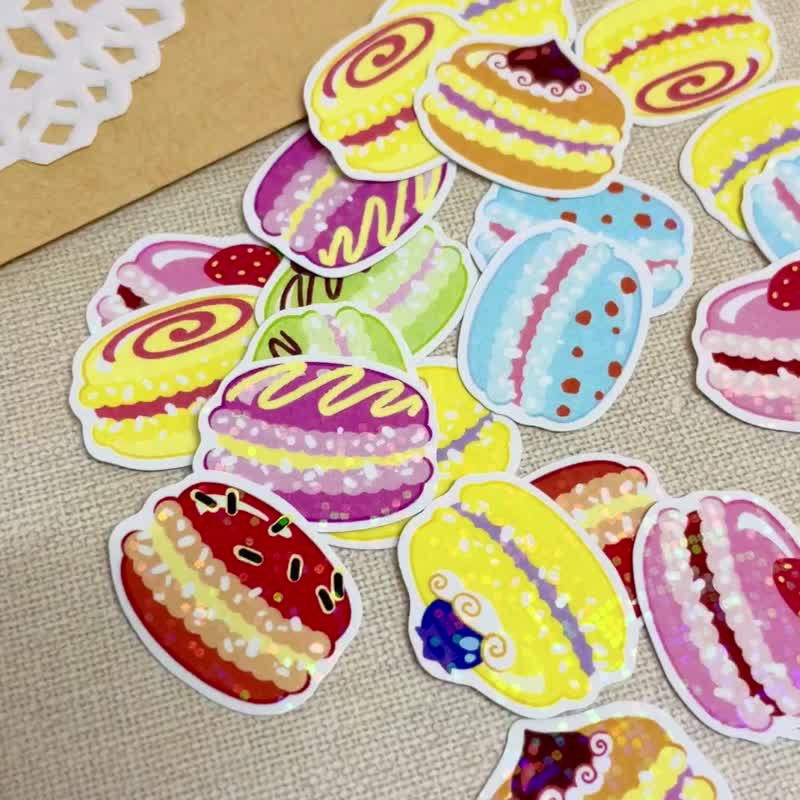 馬卡龍貼紙 (27入) - 法式甜點貼紙組 - French Macaron Stickers - 貼紙 - 紙 多色