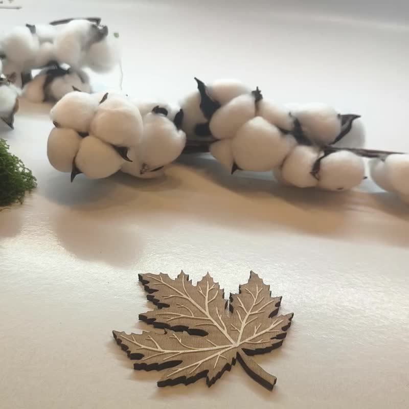 ネイチャーリーブス 木製コースターセット - リーフデザイン - 新築祝い ギフト - 自然 - コースター - 木製 