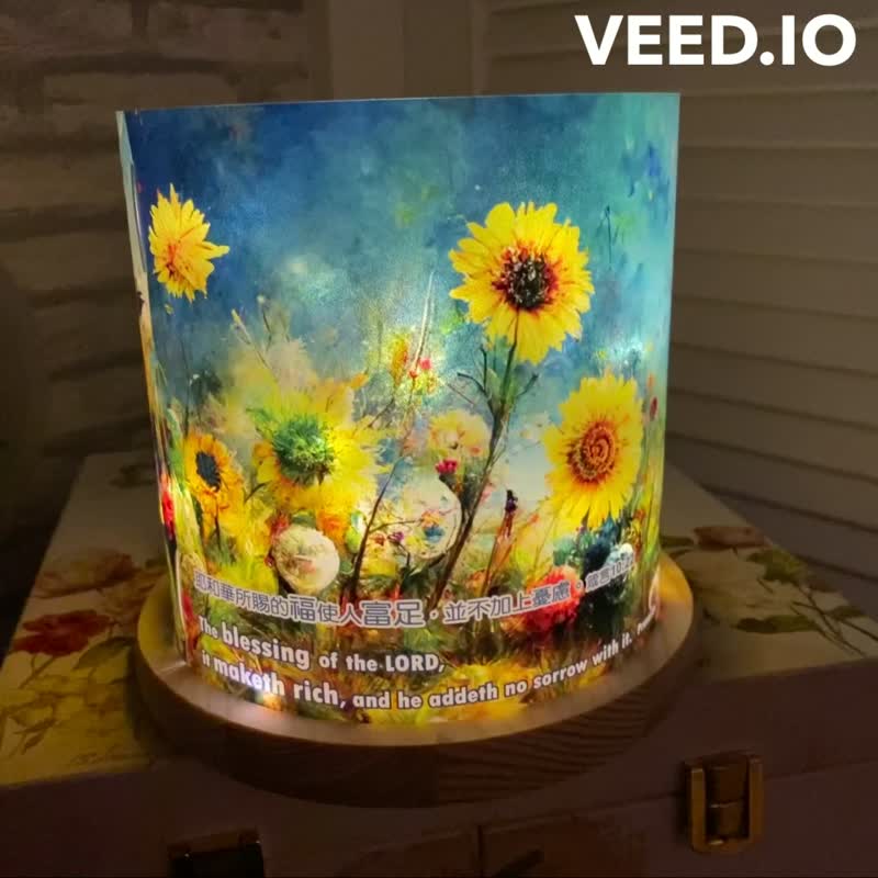 【More than Abundance】Light of Life Blessing Edition Lamp Shade LED Wooden Base Lighting Ornament - Lighting - Other Materials Multicolor