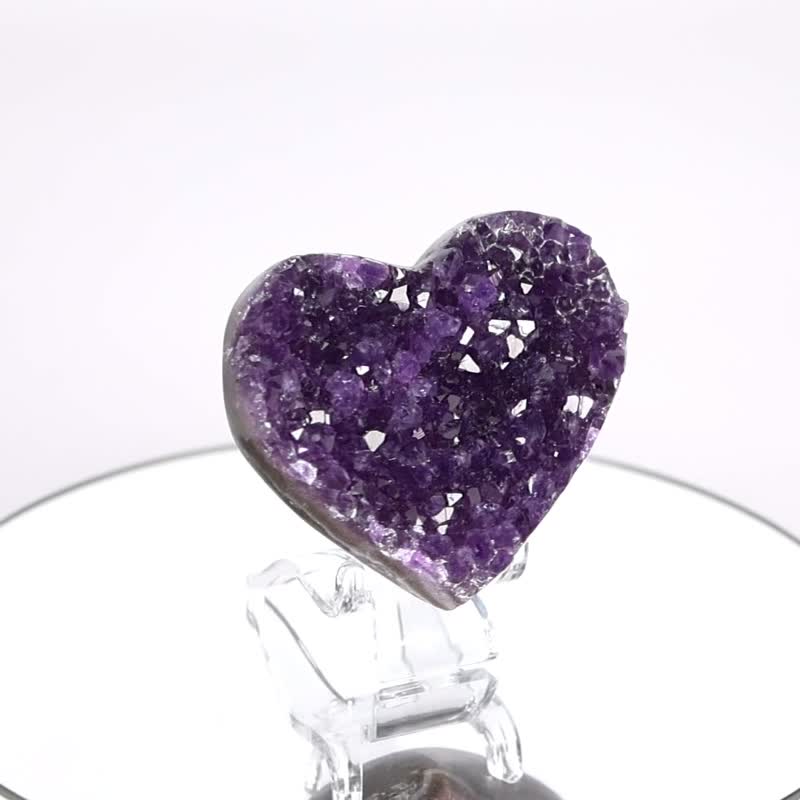 ESP Uruguayan Amethyst Heart Cluster 2170130 - Items for Display - Crystal Purple